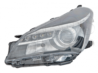 Toyota Yaris fényszóró HIR2/LED bal, fekete FF (motoros) R 2014-