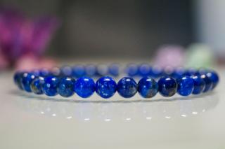 Lápisz Lazuli/ Lazurit 6 mm-es gyöngyökből
