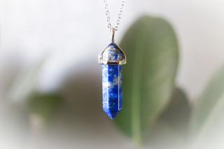 Lápisz lazuli/Lazurit kétcsúcs nyaklánc