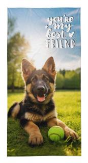 Best Friend kutyusos törölköző 70x140 cm