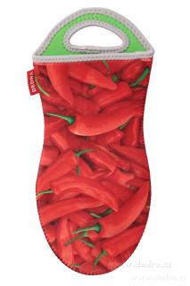 Edényfogó kesztyű, sütőkesztyű neoprén - Chilli paprika