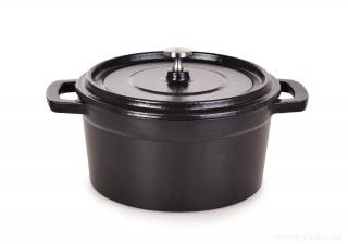 MIDI COCOTTE öntöttvas fazék fedővel IRON MASSIVE 750 ml - Fekete
