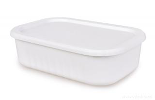 Műanyag tároló doboz tetővel 2 l - Fehér
