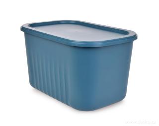 Műanyag tároló doboz tetővel 4 l - Kék