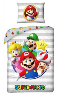 Super Mario stripe ágyneműhuzat 140x200 cm