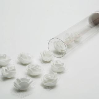 Konfetti kilövő - fehér rózsa