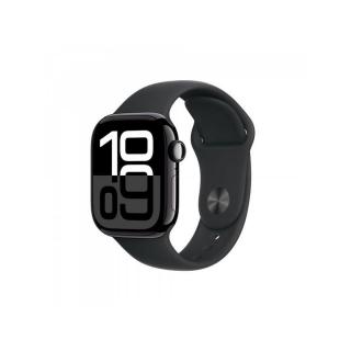 Apple Watch Series 10 GPS 42mm fekete alumínium tok, éjfekete sportszíj M/L EU MWWF3