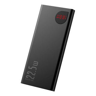 Baseus Adaman power bank digitális kijelzővel, C+U+U, PD 3.0, QC 3.0, 22.5W, 10000mAh, fekete