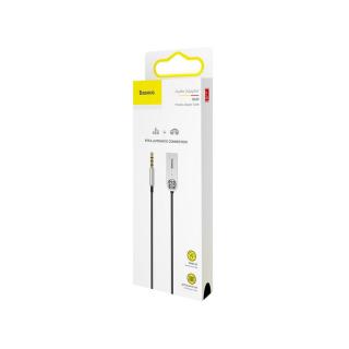 Baseus átalakító kábel, BA01 USB + vezeték nélküli adapterről 3.5 mm Jack bemenetre, fekete