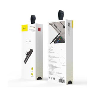 Baseus átalakító, L41 Type-C (bemenet) - Type-C + 3.5 mm, csatlakozó, fekete (CATL41-01)