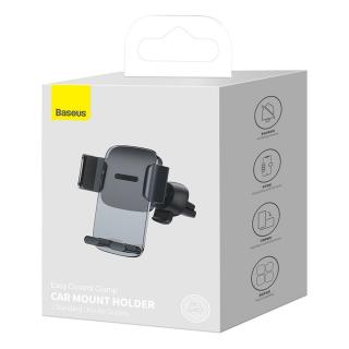 Baseus autós telefontartó, Easy Control Clamp Holder (szellőzőrácsra szerelhető), fekete (SUYK000101