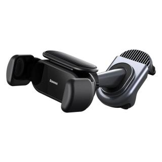 Baseus Car Mount T-Space elektromos autós tartó napelemmel (5.4" - 6.7") fekete (C40351300111-00)