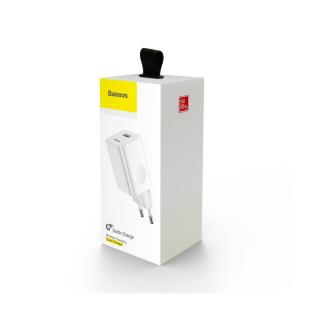 Baseus hálózati töltő, gyorstöltés, max 24W, 3A, fehér EU (CCALL-BX02)