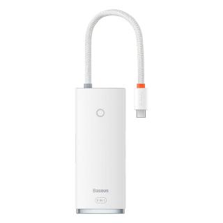 Baseus HUB Lite 6-in-1 adapter (Type-C - 2x USB 3.0 / PD USB-C / HDMI 1.4 / SD/TF), fehér (WKQX05010