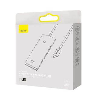 Baseus HUB Lite series 4-in-1 (USB-C bemenetről 4xUSB 3.0 + 1x Type-C 15W) 1m kábellel, fekete (WKQX