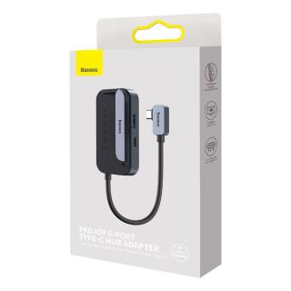 Baseus HUB PadJoy 6 az 1-ben (USB 3.0, HDMI 2.0 4K 30Hz, Type-C [anya] 100W, SD/TF olvasó, 3.5 mm Ja