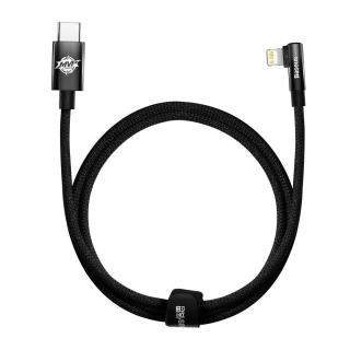 Baseus MVP 2 L-alakú USB-C-Lightning töltőkábel, 20W, 1m, fekete (CAVP000201)