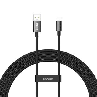 Baseus Superior Series SUPERVOOC USB - USB-C kábel, 65W, 2m, fekete (CAYS001001)