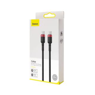 Baseus Type-C Cafule PD2.0 100W gyorstöltő kábel, (20V 5A) 2m, piros/fekete (CATKLF-AL91)