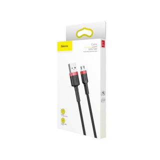 Baseus USB - Micro USB kábel, Cafule 1.5A, 2m, piros/fekete (CAMKLF-C91)