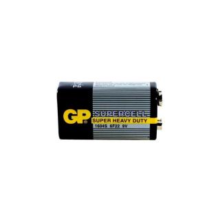 GP Battery (9V) SUPERCELL Cink szén elem 1 db-os, 6F22, 1604S-B, 9V