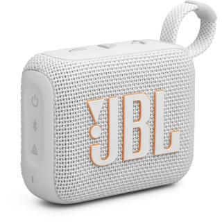 JBL Go 4 Hordozható Bluetooth Hangszóró, fehér EU