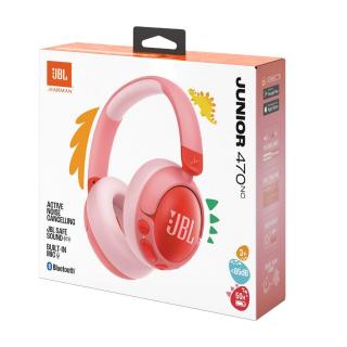 JBL JR470NC Bluetooth zajszűrős fejhallgató gyerekeknek, rózsaszín EU