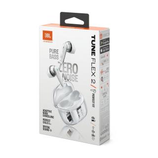 JBL Tune Flex 2 Ghost Edition vezeték nélküli fülhallgató, fehér EU