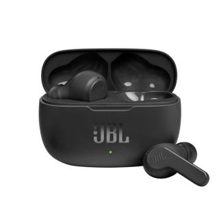 JBL Wave 200 TWS Bluetooth vezeték nélküli fülhallgató, mély basszus, IPX2, érintésvezérlés, fekete