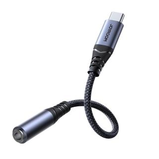 Joyroom DAC Adapter Type-C - 3.5mm Mini Jack, 60W, 0.14m, fekete (SY-C01)
