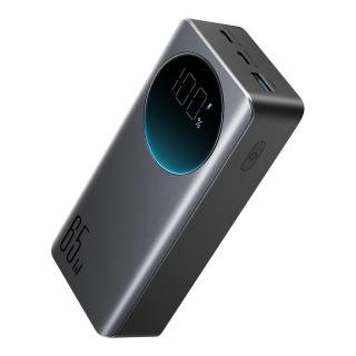 Joyroom Power Bank digitális kijelzővel C+C+U, PD 65W, 30000 mAh, Type-C kábellel, fekete