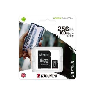 Kingston Canvas Select Plus MicroSD memóriakártya 256GB Class 10 + Adapter (SDCS2/256)