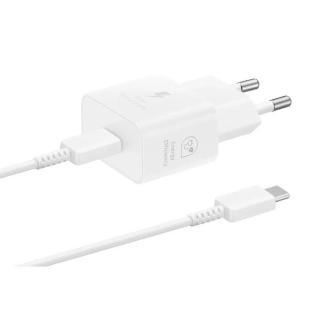 Samsung Travel Charger 25W PD 3.0 hálózati töltőfej Type-C - Type-C kábellel (1m), fehér EU (EP-T251