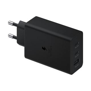 Samsung Travel Charger hálózati adapter, gyorstöltő C+C+U, QC 3.0, PD 3.0, 65W, fekete EU (EP-T6530N