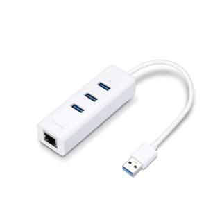 TP-LINK Adapter UE330 USB - 3XUSB, Ethernet RJ45, 1000Mb/s, fehér EU