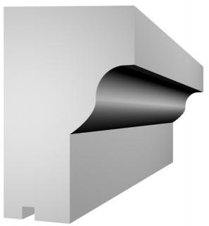 P-19 homlokzati párkány (méret: 70x140mm) (natúr felülettel)