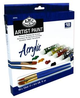 Akrilfestékek ARTIST Paint 18x12ml  (festőszett Royal &amp;)