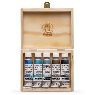 Akvarell festékkészlet tubusban Schmincke Super Granulation 5x15ml  | Set glacier