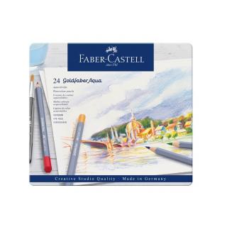Akvarell színes ceruzák Goldfaber Aqua set 24 szín / fém tok  ()