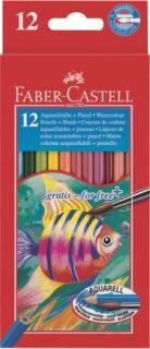 Akvarell szinesceruza készlet - 12 szín - papír doboz (Faber)