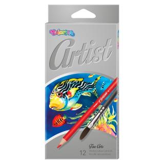 Colorino Artist akvarellceruza ecsetkészlet ecsettel