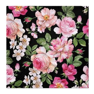 Decoupage szalvéta Roses Glory Black - 1 db (decoupage)