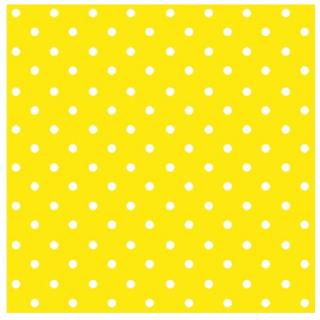Decoupage szalvéták Yellow Dots - 1 db (Decoupage szalvéták)
