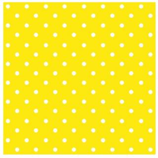 Decoupage szalvéták Yellow Dots - 1 db (Decoupage szalvéták)