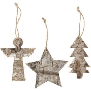 Fa díszek akasztóval | 3 db (karácsonyi fa dekorációk)