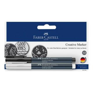 Faber Castell kreatív marker fehér/fekete (Többcélú tinta)