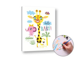 Festés számok szerint HELLO BABY | low difficulty
