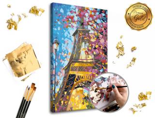 Festés számok szerint PREMIUM GOLD - Eiffel Tower (kifestő)