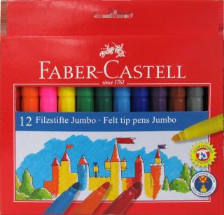 Filctollak Jumbo Fibre / 12 szín (filctollak Faber Castell)