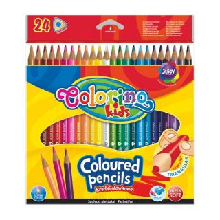 Háromszögletű Colorino színező ceruzák gyerekeknek - 24 darab